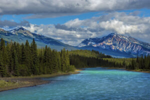 Blue waters of Canmore Canada