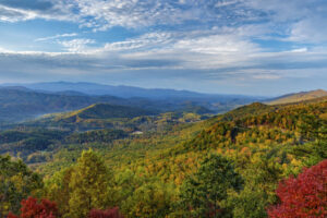Overlooking the Smoky Mountains